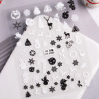 Christmas Snowman Nail Art