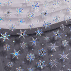 Silver Snowflake Nail Art