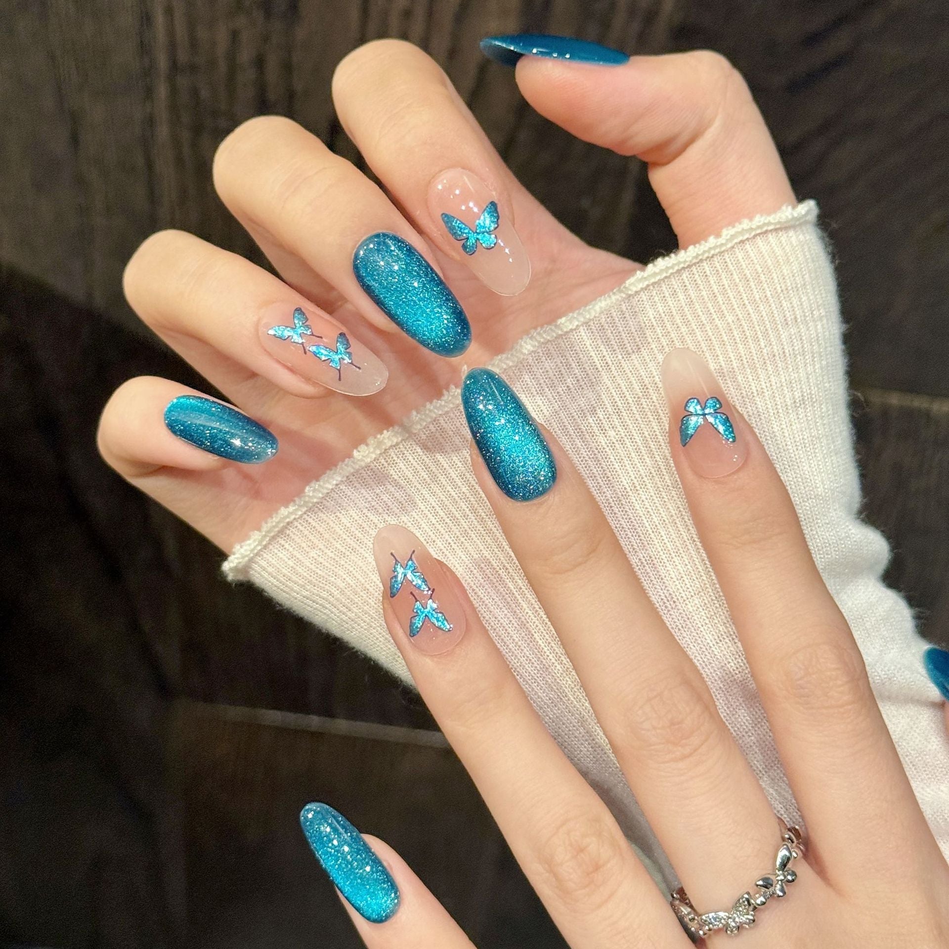 Blue Glitter Butterfly