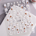 Christmas Snowman Nail Art