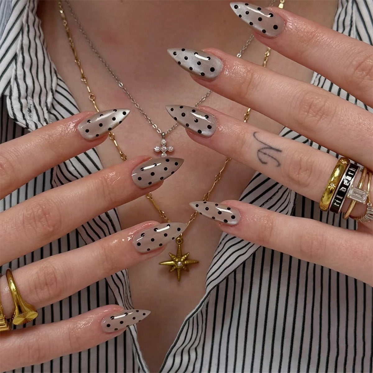 Beige Polka