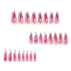 Repeatable wearable Halloween manicure French long pointed red flame smudge 365nails – Image 3