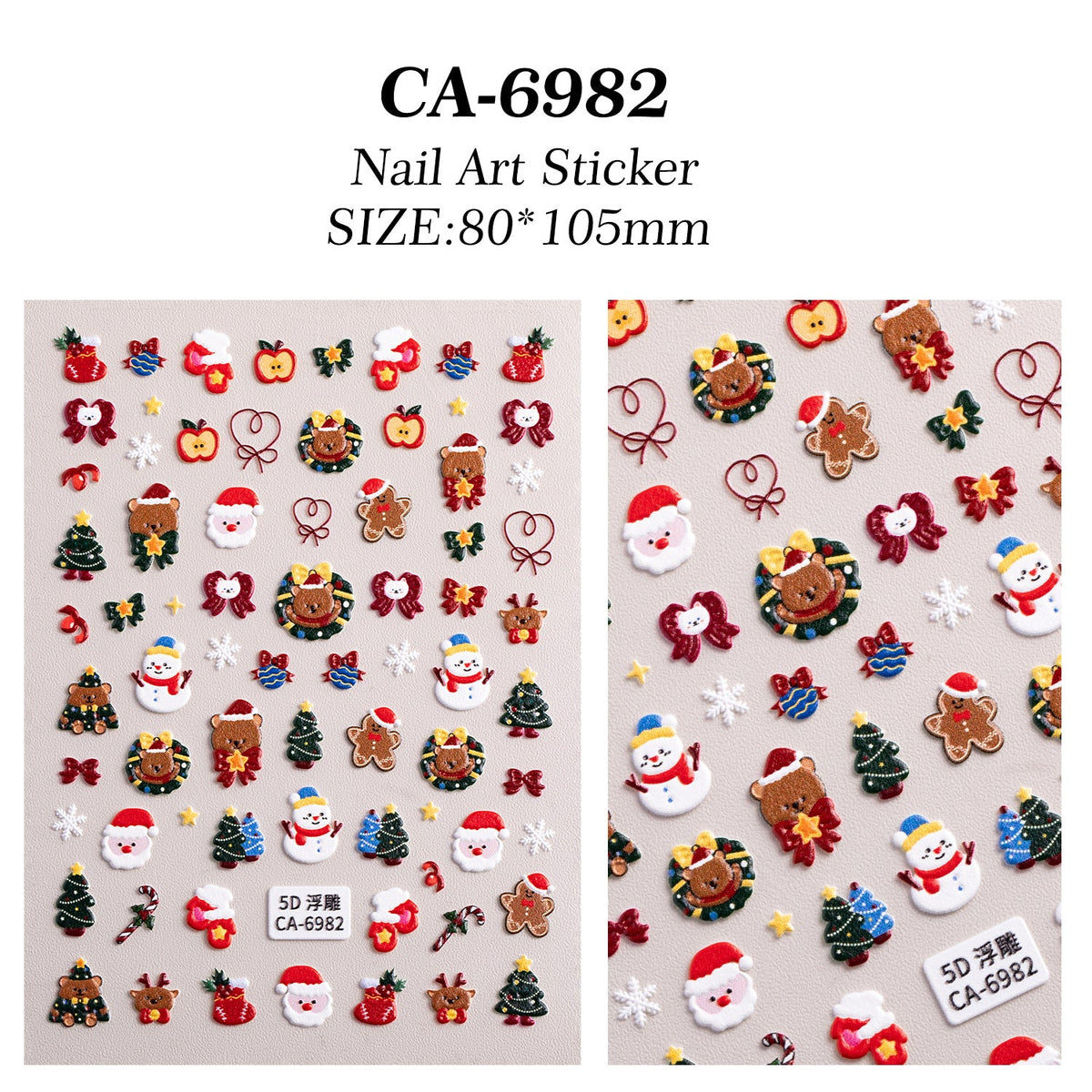 Christmas Snowman Nail Art
