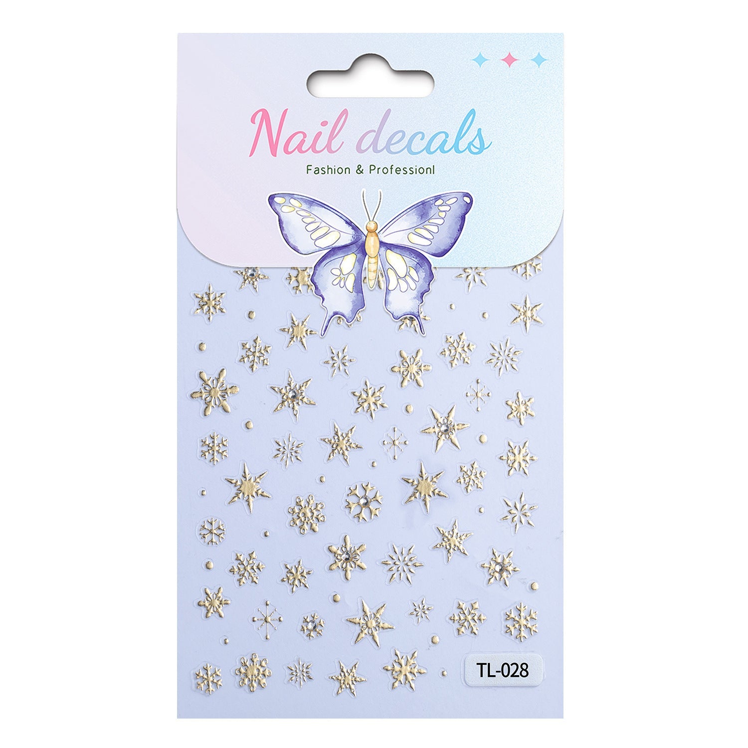 Silver Snowflake Nail Art