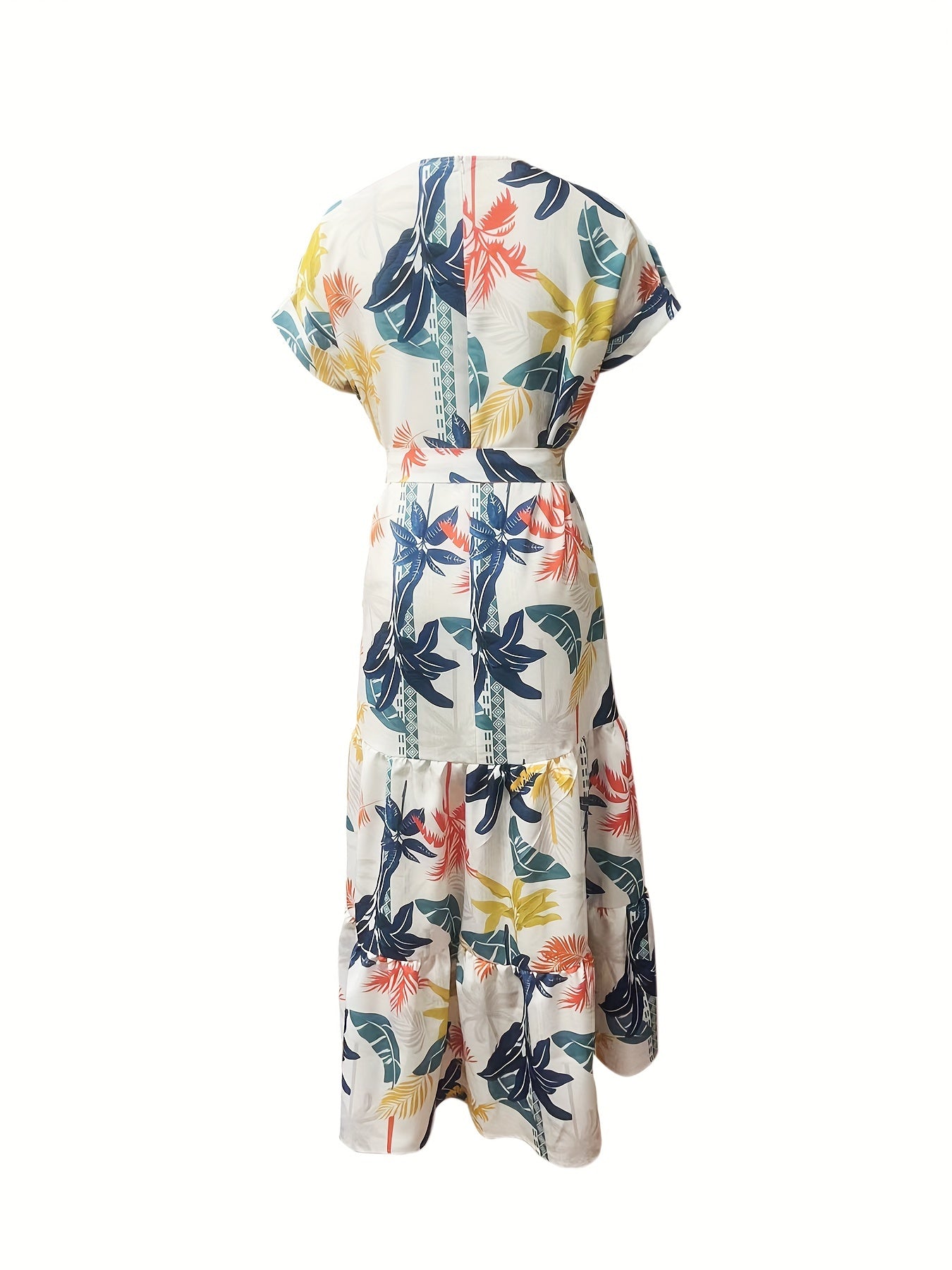 Women'S Short-Sleeve Floral Print Dress