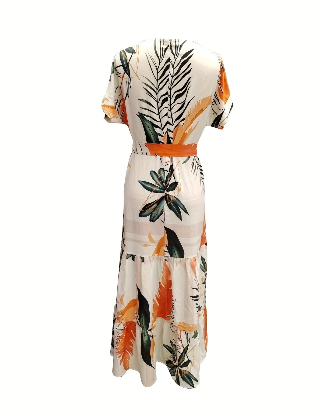 Women'S Short-Sleeve Floral Print Dress