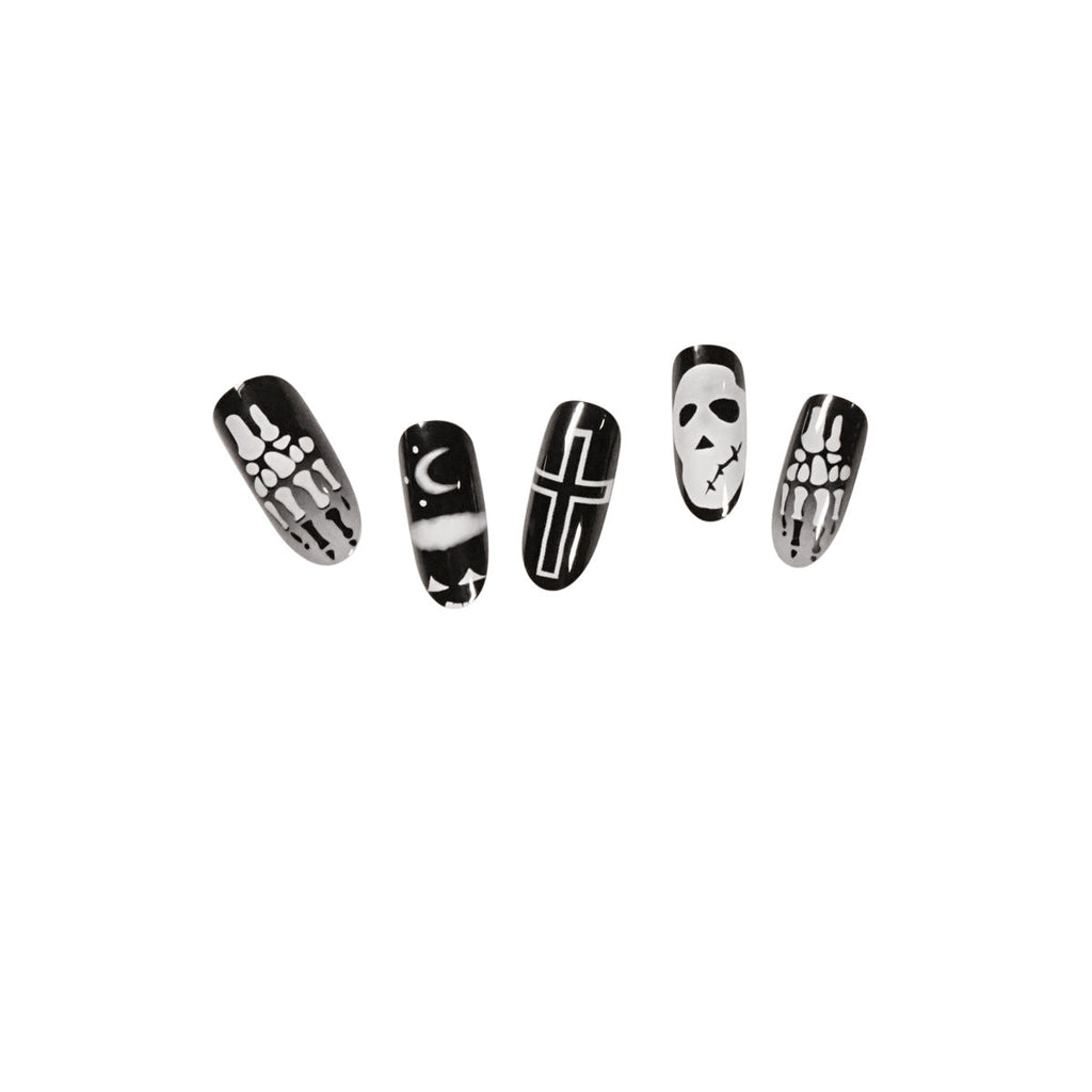 Halloween Round Nail Collection Press on nails Art Finished Products Press on Nails Fake Nails Nail Art Patches – Image 5