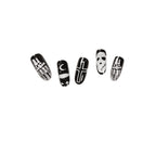 Halloween Round Nail Collection Press on nails Art Finished Products Press on Nails Fake Nails Nail Art Patches – Image 5