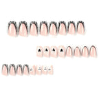 Nail Patch Wear Nail Halloween Nail Art White French Black Edge Ghost Love Cobweb Wear Nail Art 365nails – Image 7