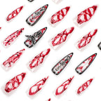 Halloween extra long pointed nail art, hot-selling angels in Europe and America, wearing nail 3D smudging fake – Image 4