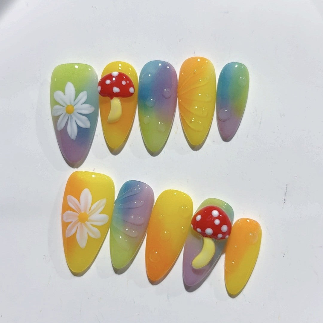 Rainbow Daisy Mushroom