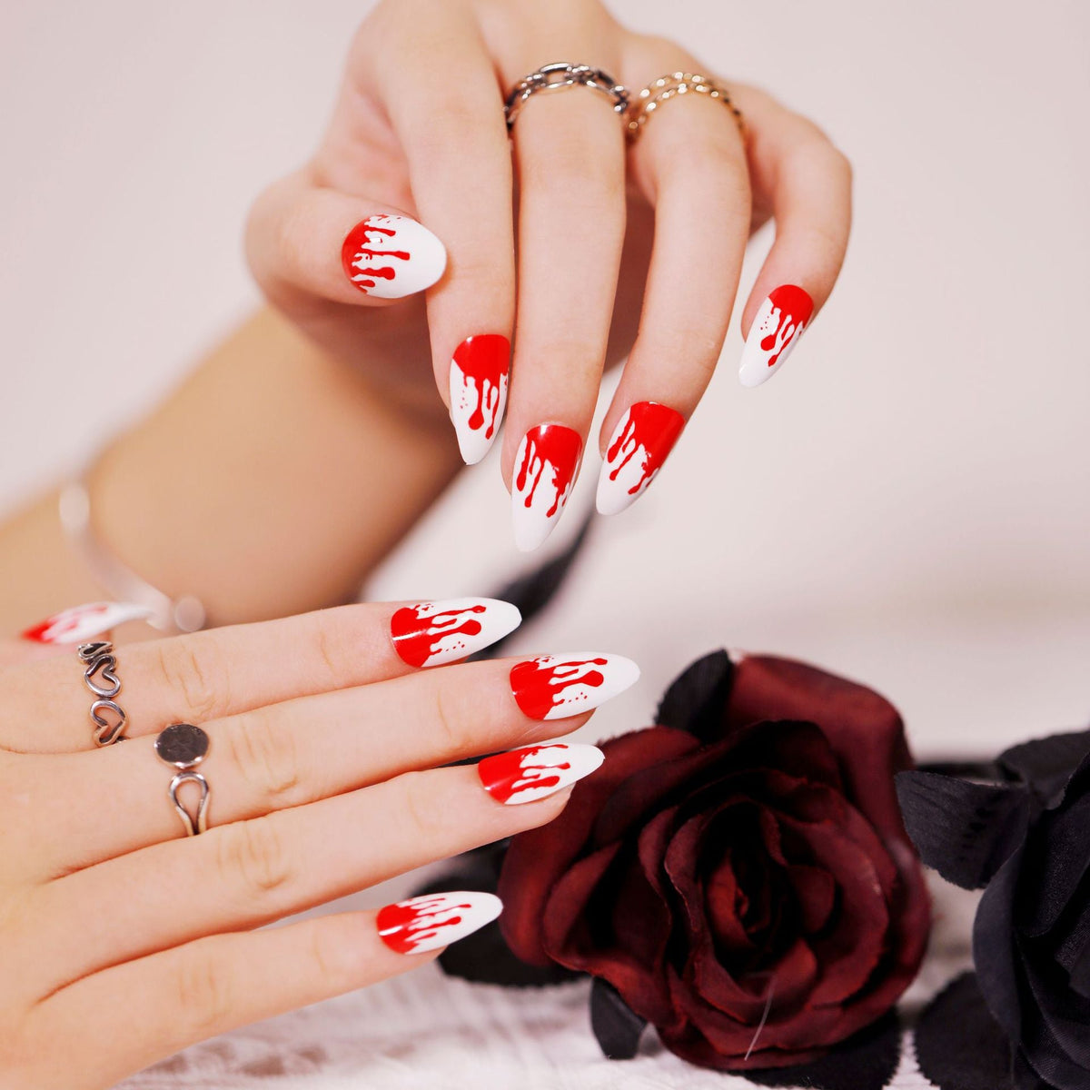Halloween pointed nail collection press on nail nail patch nail piece fake nail wear nail art finished product – Image 18