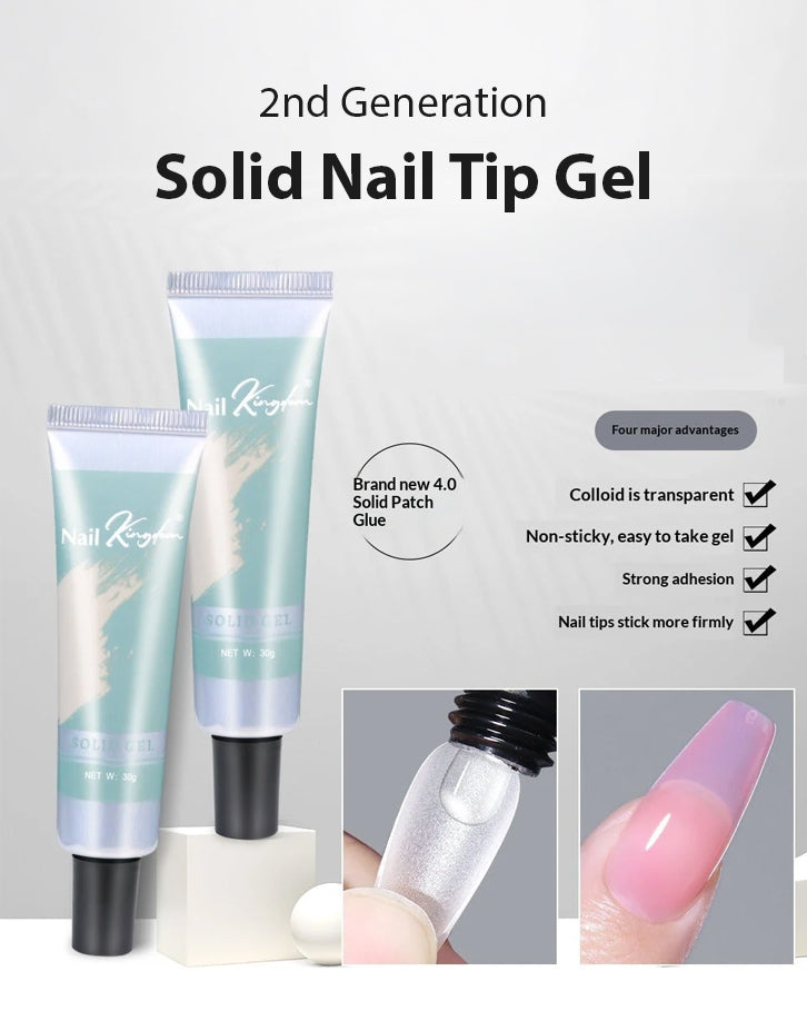 Solid Gel Nail Glue for Long Lasting Press On Nails