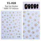 Silver Snowflake Nail Art