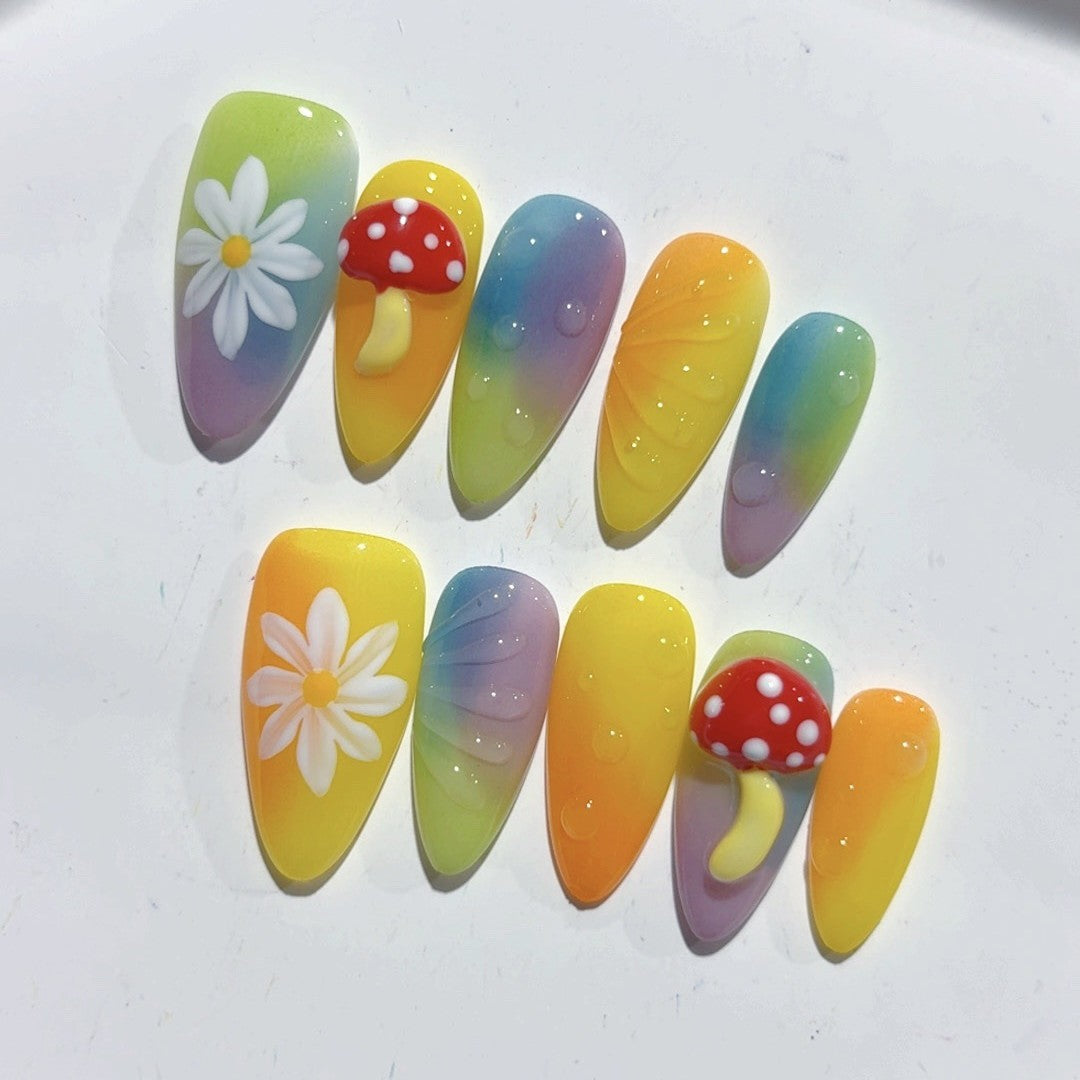 Rainbow Daisy Mushroom