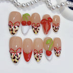 Cherry Leopard Bow