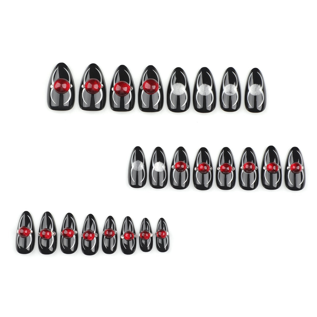 New Halloween wear armor spider flash manicure short almond press on nails 365nails – Image 7