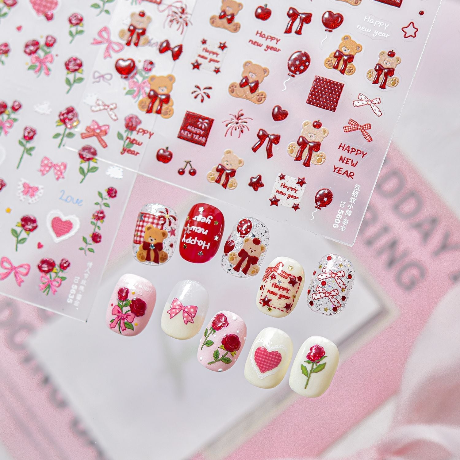 Teddy Bear Nail Art Set