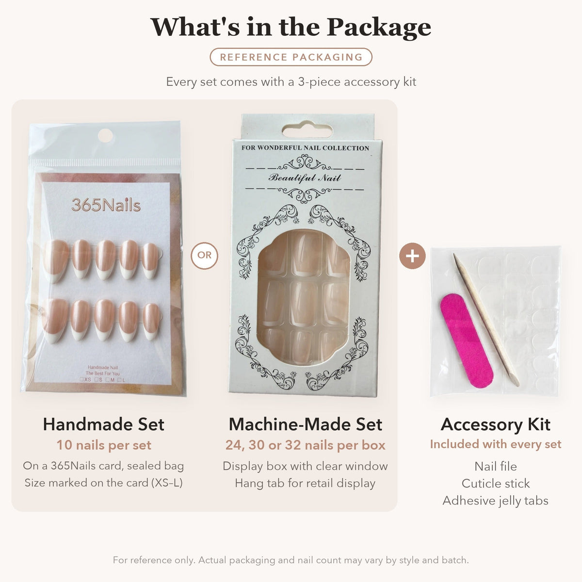 Halloween Round Nail Collection Press on nails Art Finished Products Press on Nails Fake Nails Nail – Reference Packaging