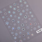 Silver Snowflake Nail Art