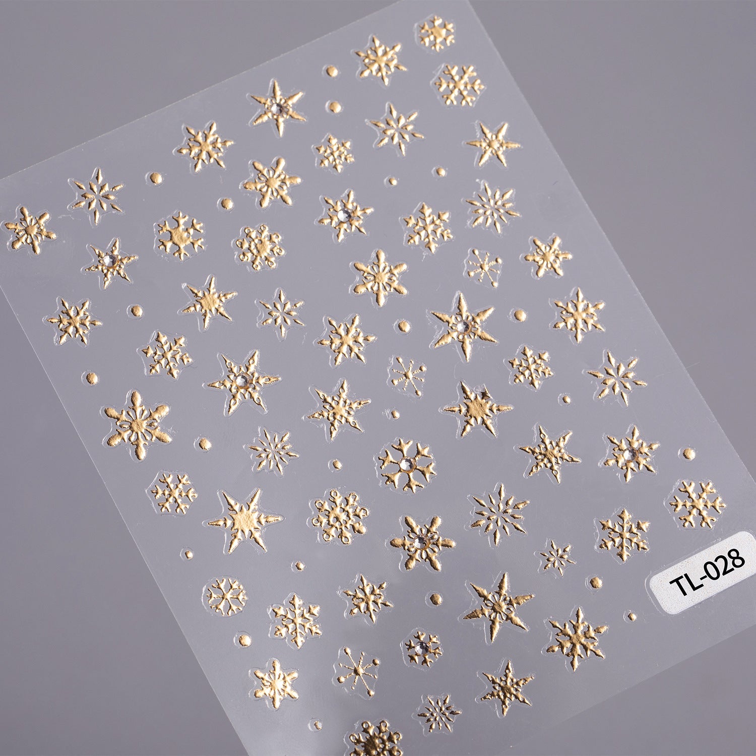 Silver Snowflake Nail Art