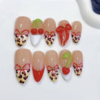 Cherry Leopard Bow