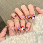 Halloween Ghost Pumpkin Web Cute Spooky Festive Press On Nails