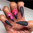 Halloween pointed nail collection press on nail nail patch nail piece fake nail wear nail art finished product – Image 3