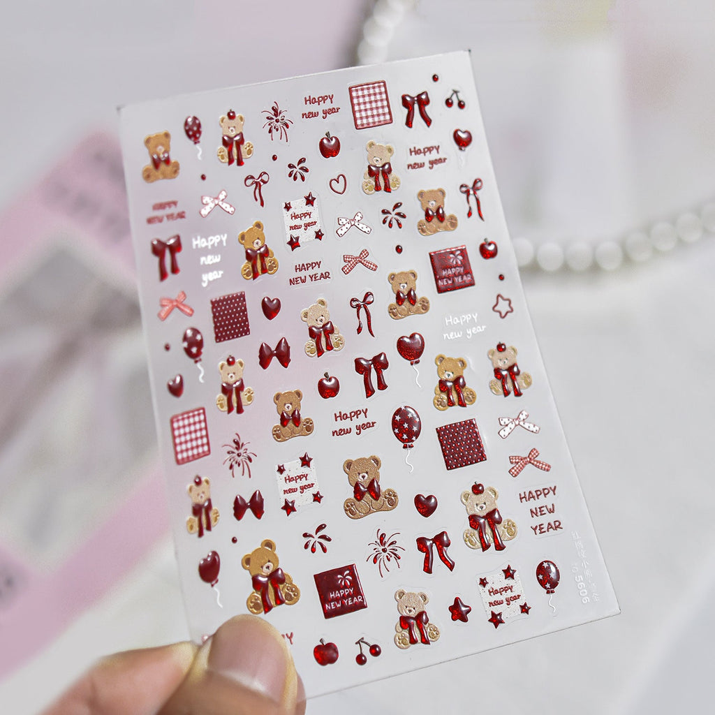 Teddy Bear Nail Art Set