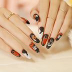 Halloween Round Nail Collection Press on nails Art Finished Products Press on Nails Fake Nails Nail Art Patches – Image 13